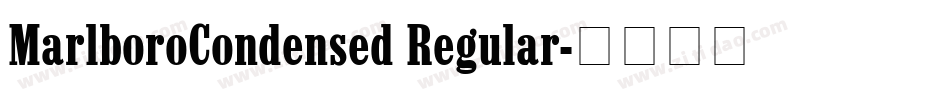MarlboroCondensed Regular字体转换